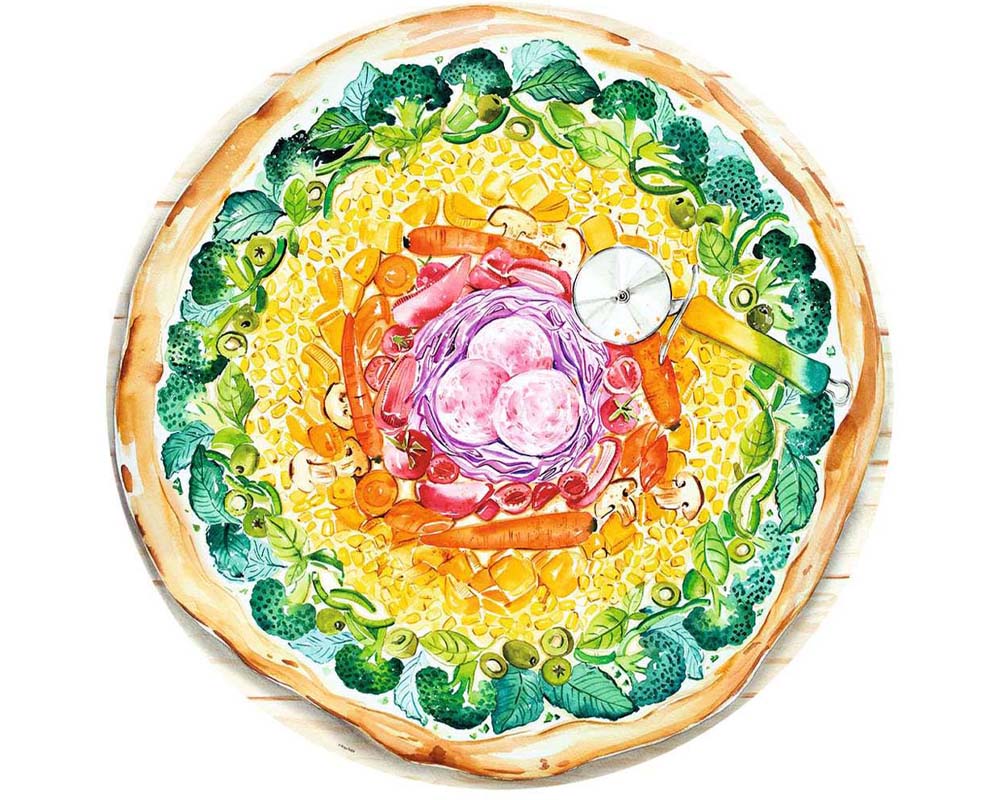 Mandala Pizza Rompecabezas Circular 500 Piezas Ravensburger