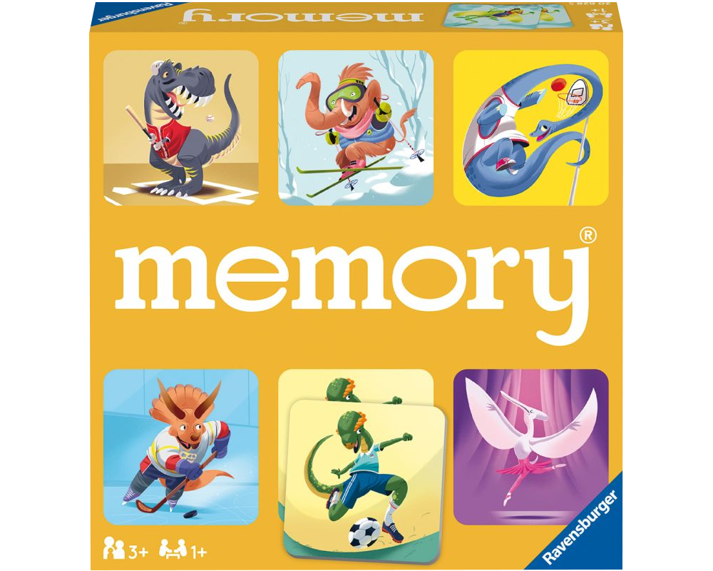 Memory® Dino Sport: Juego de Mesa Ravensburger
