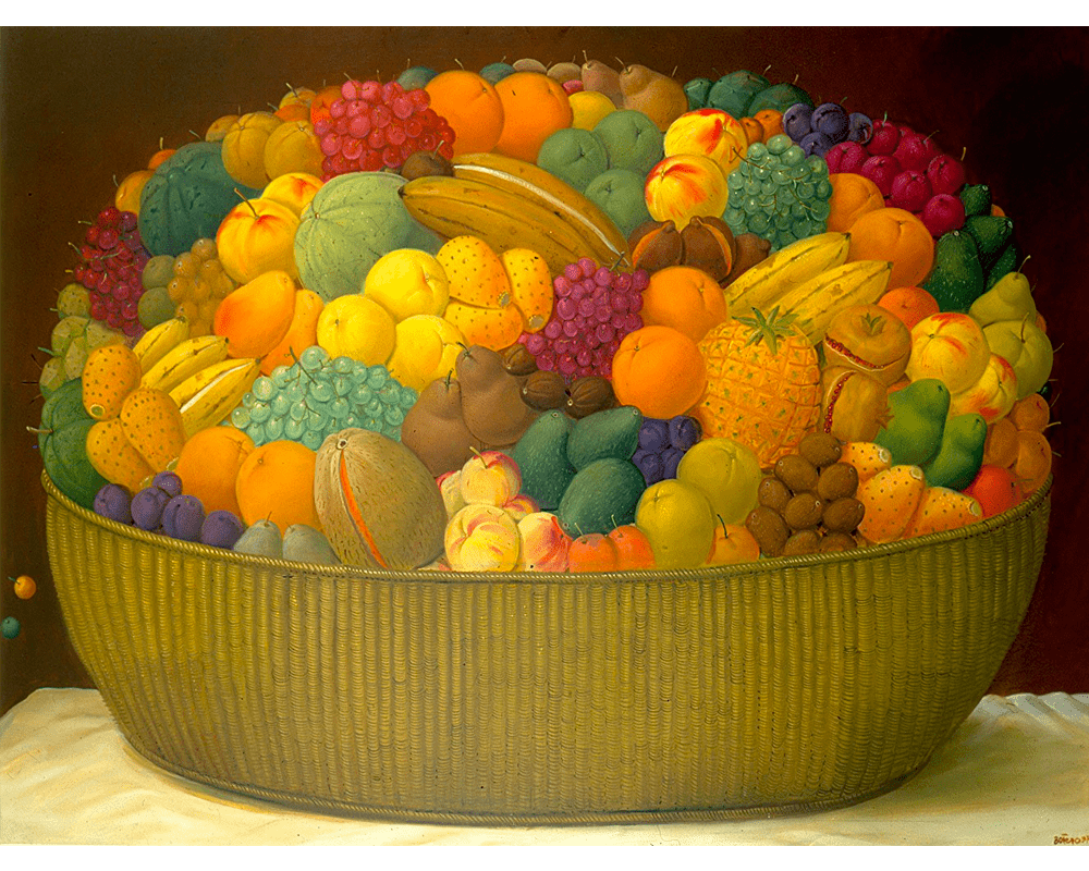 Fernando Botero - Canasta de Frutas: Rompecabezas de Arte 1000 Piezas Ricordi