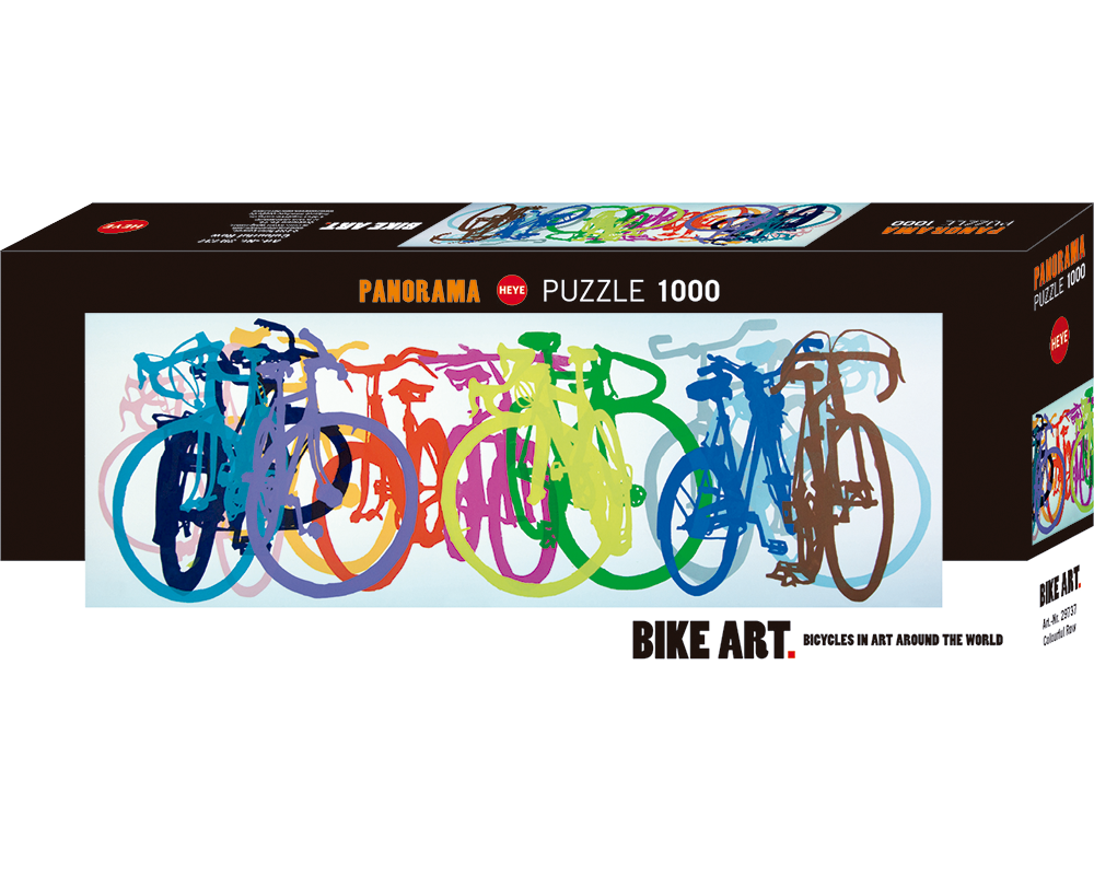 Bicicleta de Colores: Rompecabezas 1000 Piezas Panorámico Heye