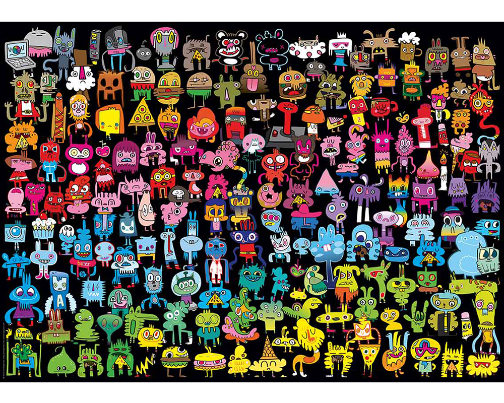 Burgerman - Doodle Rainbow: Rompecabezas 1000 piezas Heye