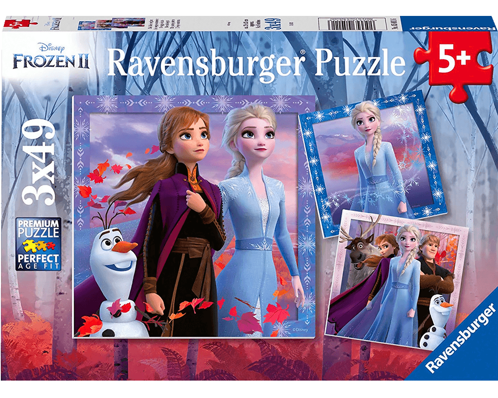 Frozen II: 3 rompecabezas de 49 piezas Ravensburger