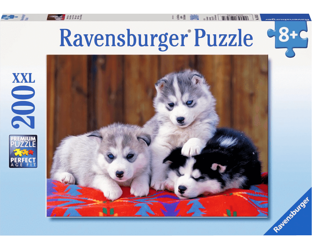 Pequeños Huskies: Rompecabezas 200 Piezas Ravensburger