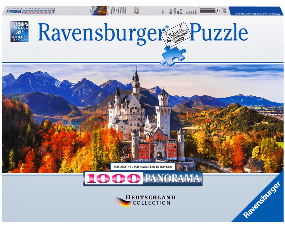 Castillo Neuschwanstein: Rompecabezas 1000 Piezas Panorámico Ravensburger