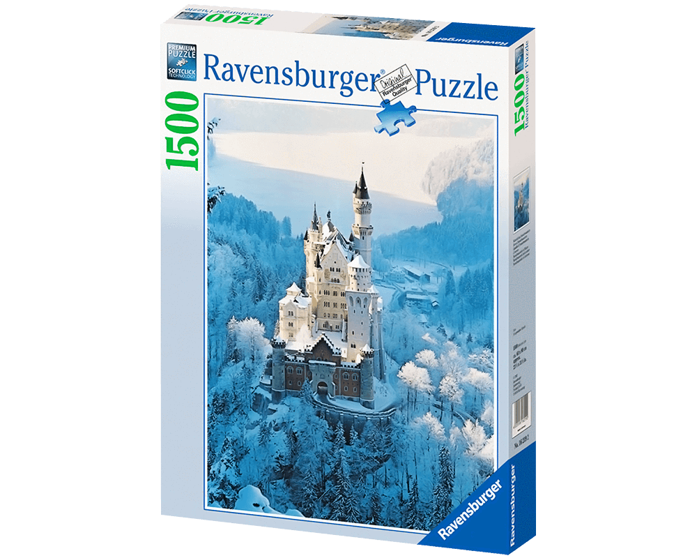 Castillo Neuschwanstein Nevado: Rompecabezas 1500 Piezas Ravensburger