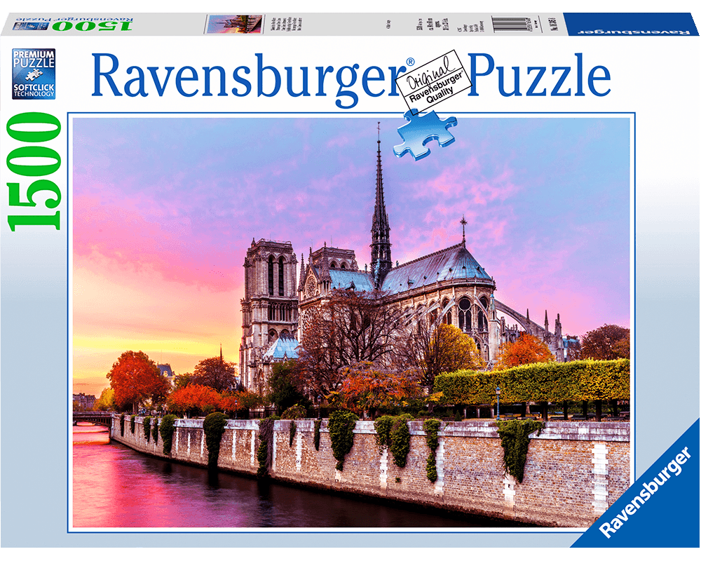 Notre Dame al Atardecer: Rompecabezas 1500 Piezas Ravensburger