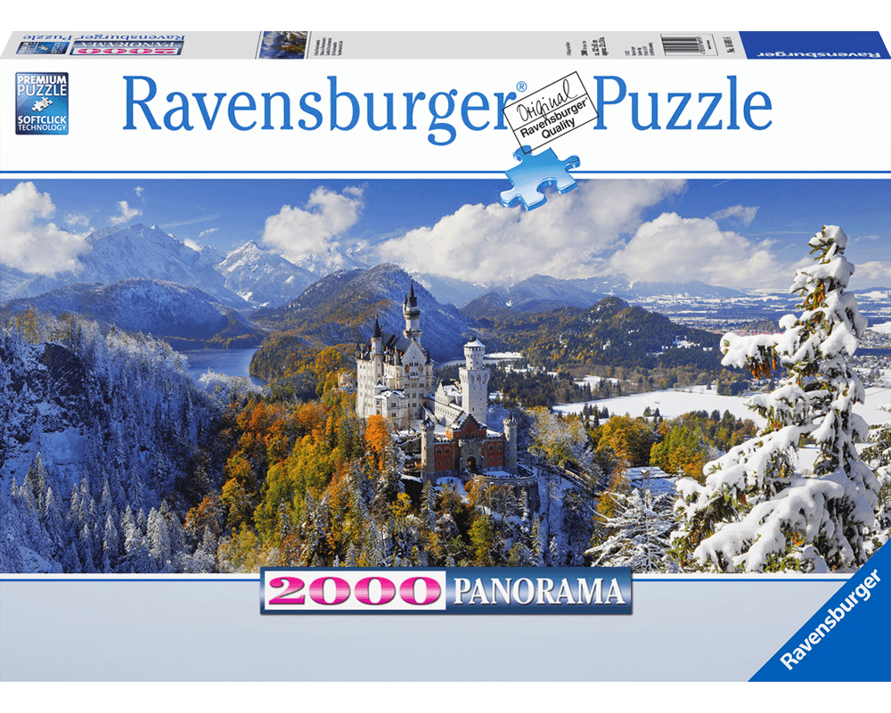 Castillo Neuschwanstein Invierno: Rompecabezas 2000 piezas Panorámico Ravensburger