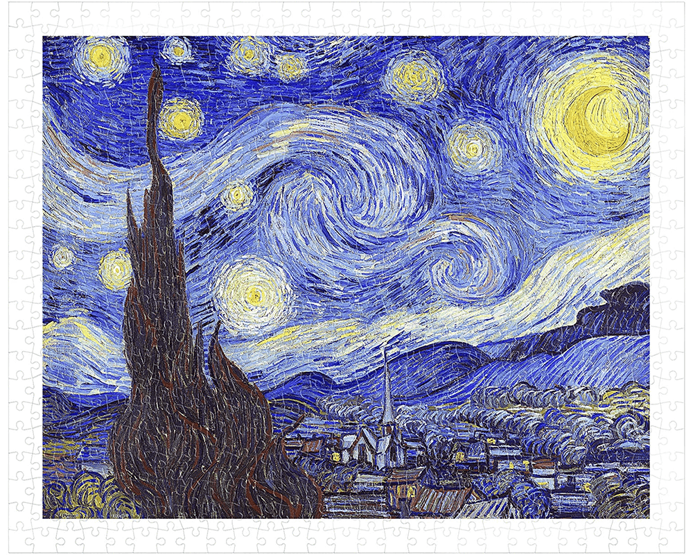 Van Gogh - Noche Estrellada: Rompecabezas 500 piezas de Plástico Pintoo