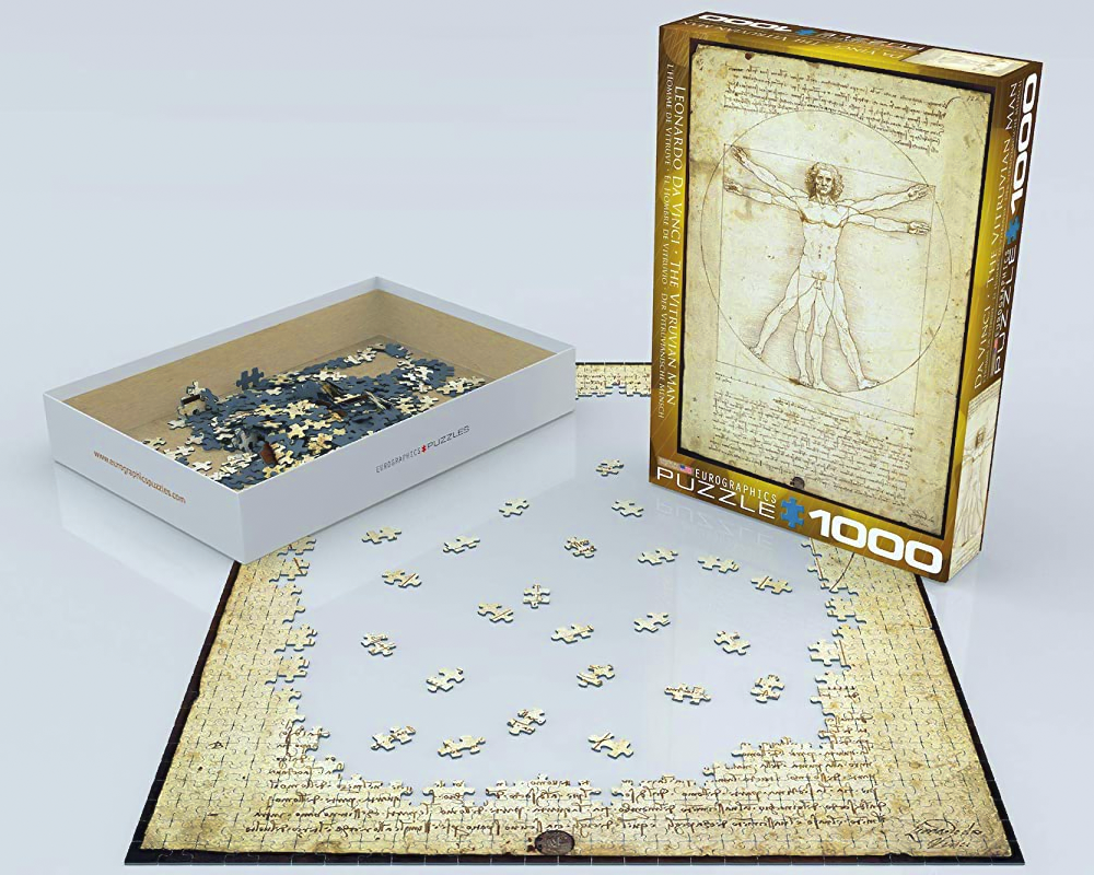 Leonardo Da Vinci: El Hombre: Rompecabezas de Arte 1000 Piezas Eurographics