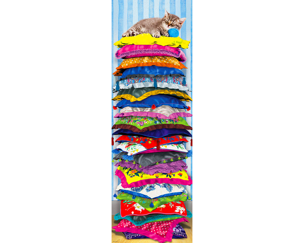 Gato Entre Almohadas Colores: Rompecabezas 1000 Piezas Eurographics
