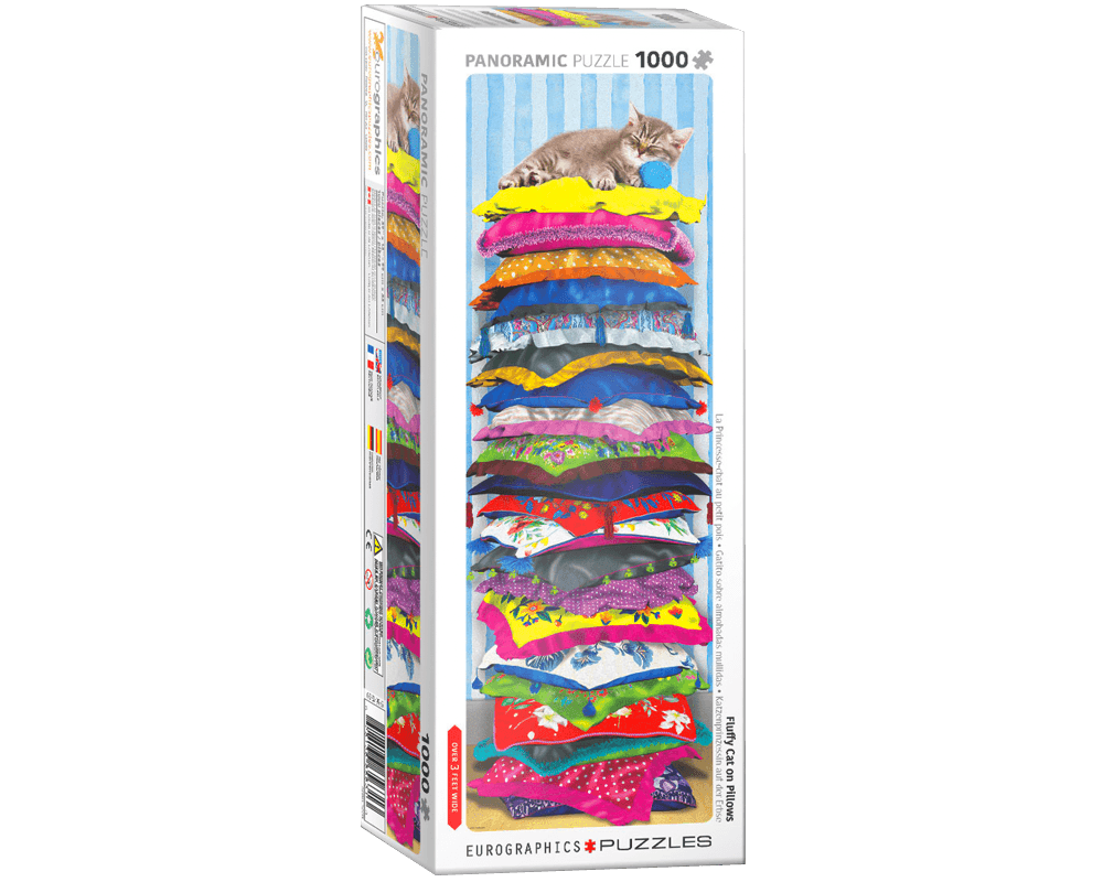Gato Entre Almohadas Colores: Rompecabezas 1000 Piezas Eurographics