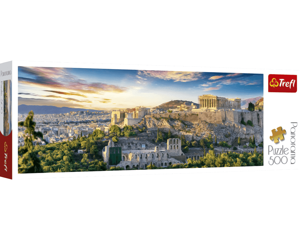 Acrópolis de Atenas: Rompecabezas 500 Piezas Panorámico Trefl