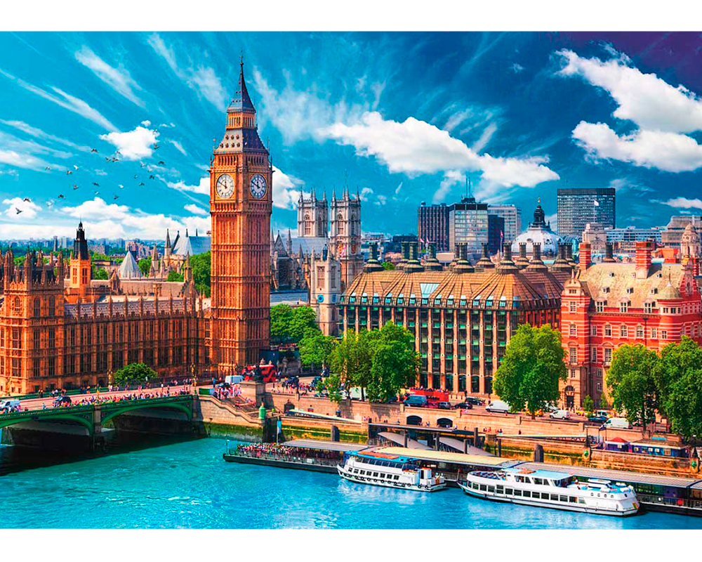 Día Soleado en Londres: Rompecabezas 500 Piezas Trefl