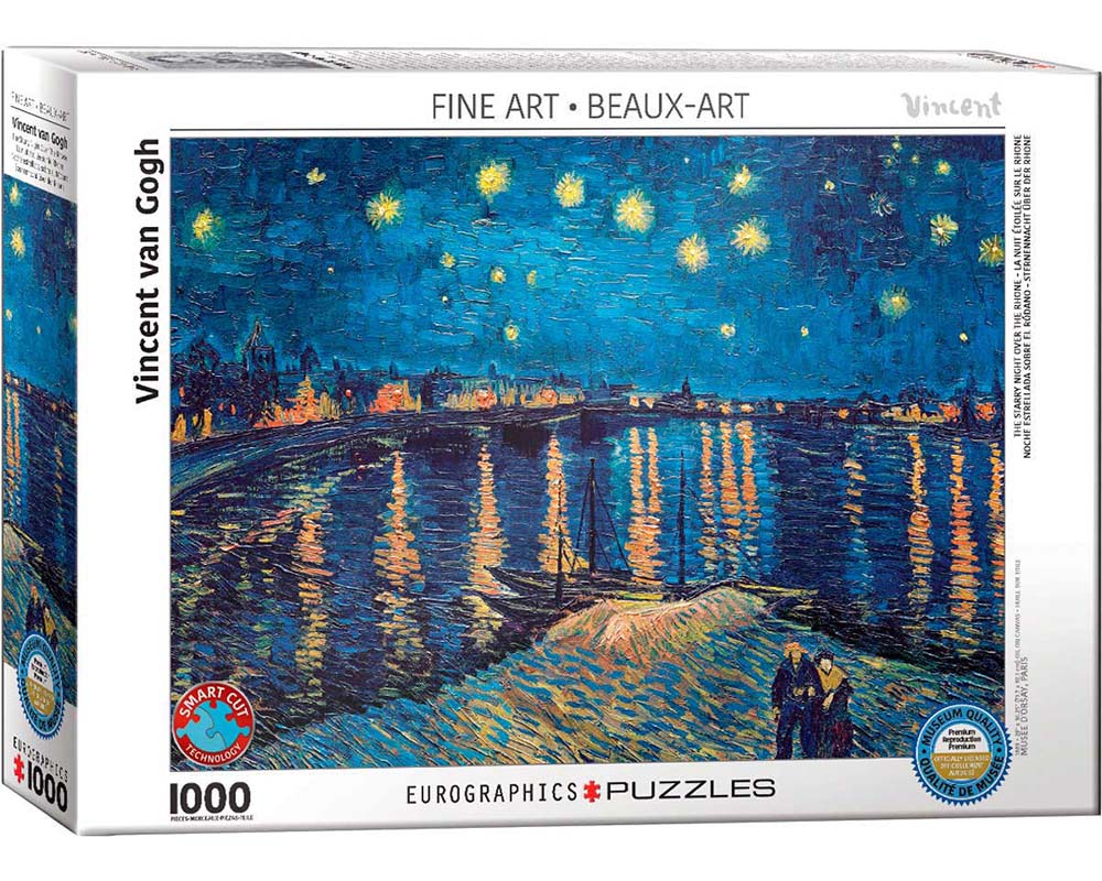 Van Gogh Noche Estrellada sobre el Ródano Rompecabezas de Arte 1000 Piezas Eurographics