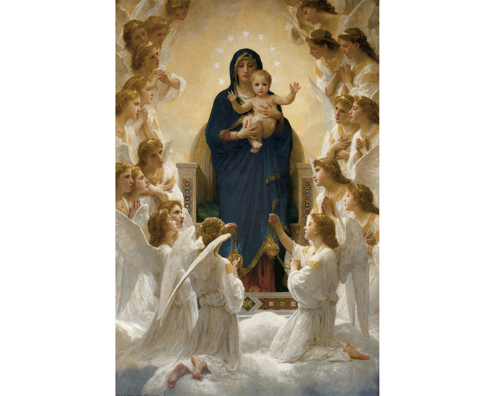 Bouguereau Virgen con Ángeles Rompecabezas de Arte 1000 Piezas Eurographics
