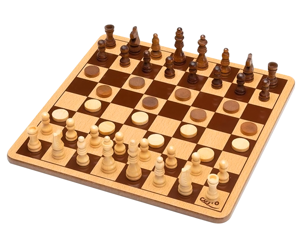 Ajedrez - Damas De Madera: Juego de Mesa Cayro