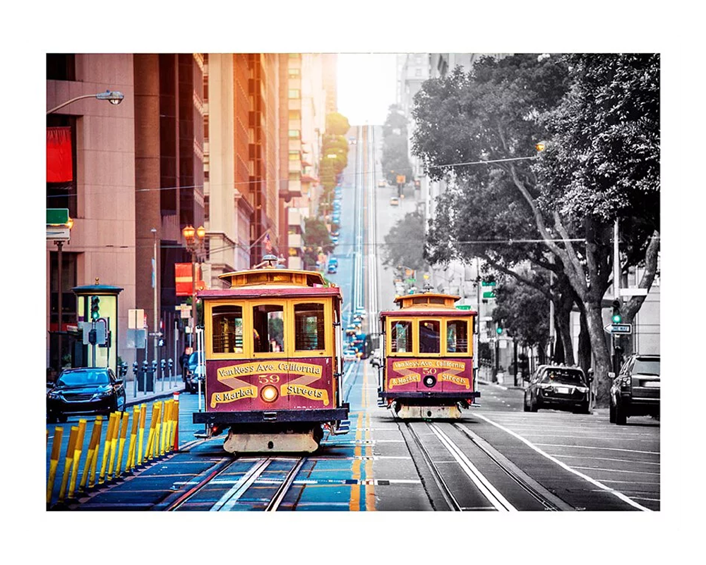 Tranvías de San Francisco: Rompecabezas 1200 Piezas Pintoo