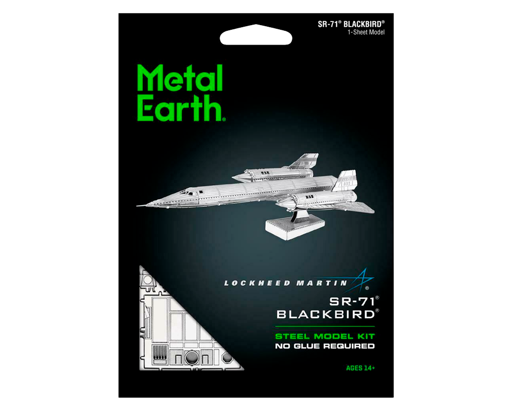 SR-71 - Blackbird: Rompecabezas Metálico 3D Fascinations