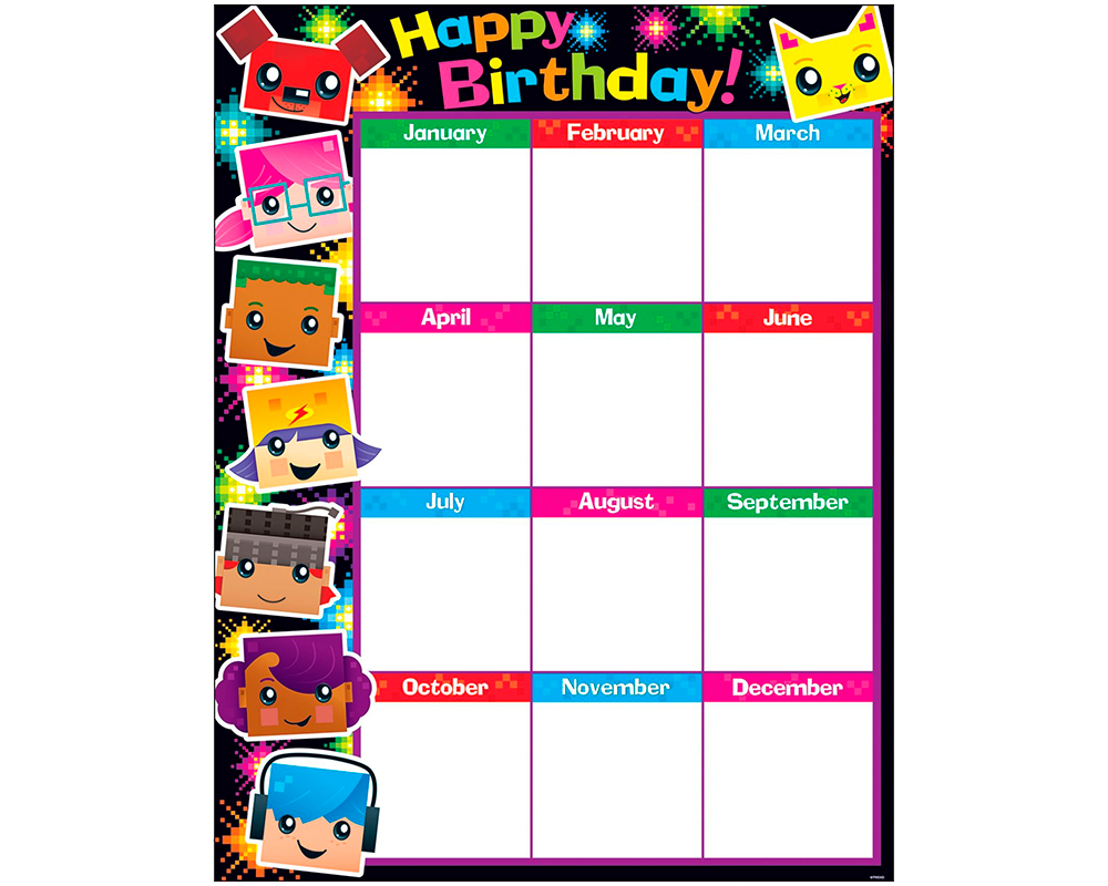 Birthday BlockStars!®: Lámina Educativa Trend